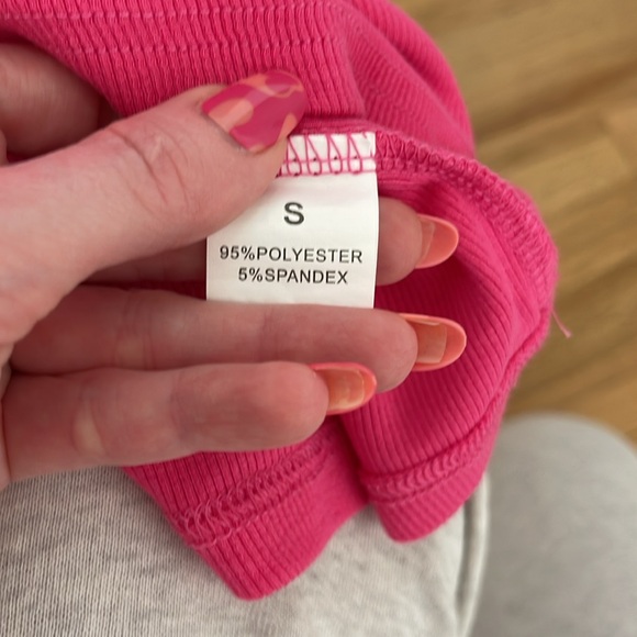 Pink Ribbed Comfy Top - Picture 5 of 5